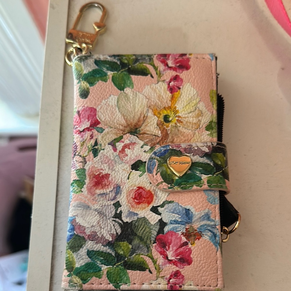 Betsey Johnson Floral Key & Card Holder - Pink and Multicolor